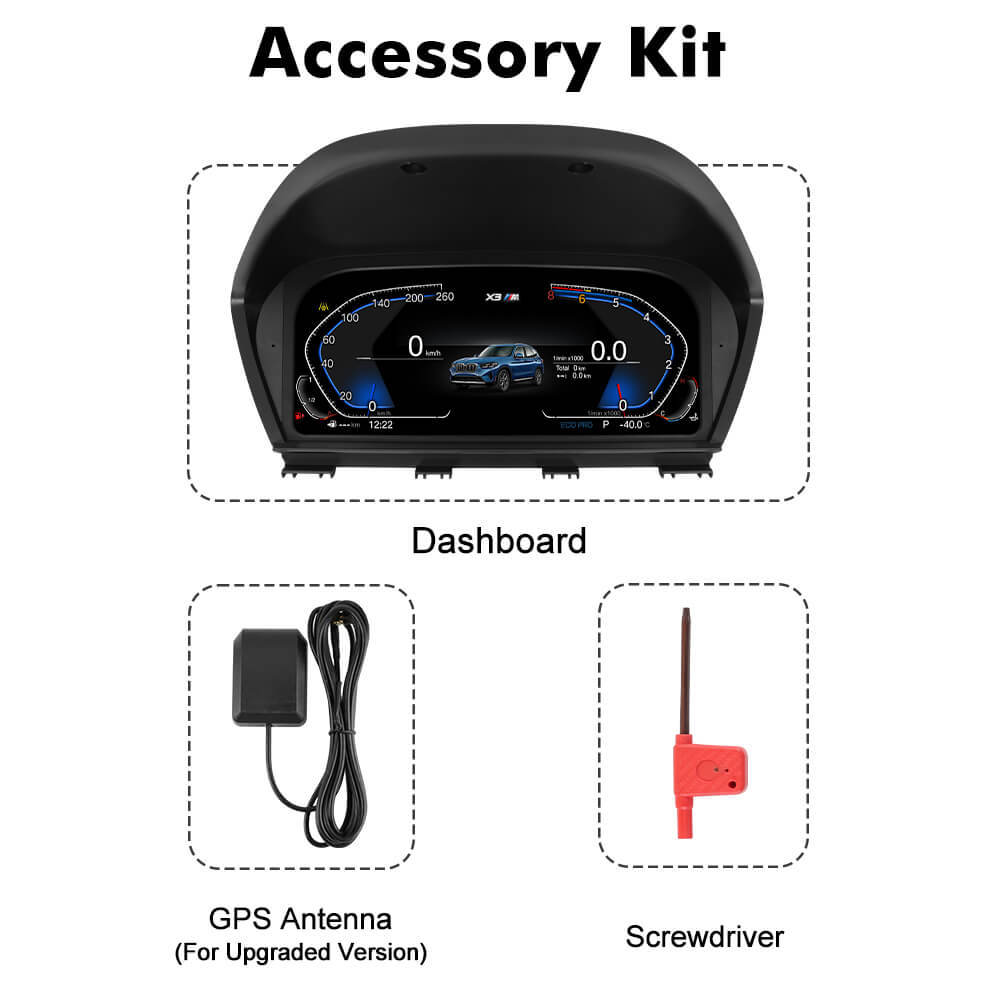 For BMW 1/2 Series X1 X2 F49/F48/F20/F52/F22 Digital Carplay HUD dashboard Instrumental Cluster Speedometer Screen