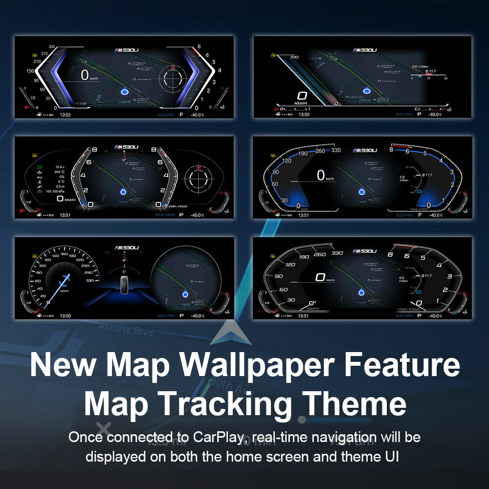 For BMW 1/2 Series X1 X2 F49/F48/F20/F52/F22 Digital Carplay HUD dashboard Instrumental Cluster Speedometer Screen