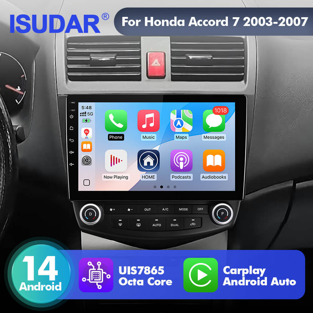 For Honda Accord 7 2003-2007 Upgrade from T72 - T75 Android 14 UIS7865 Car Radio