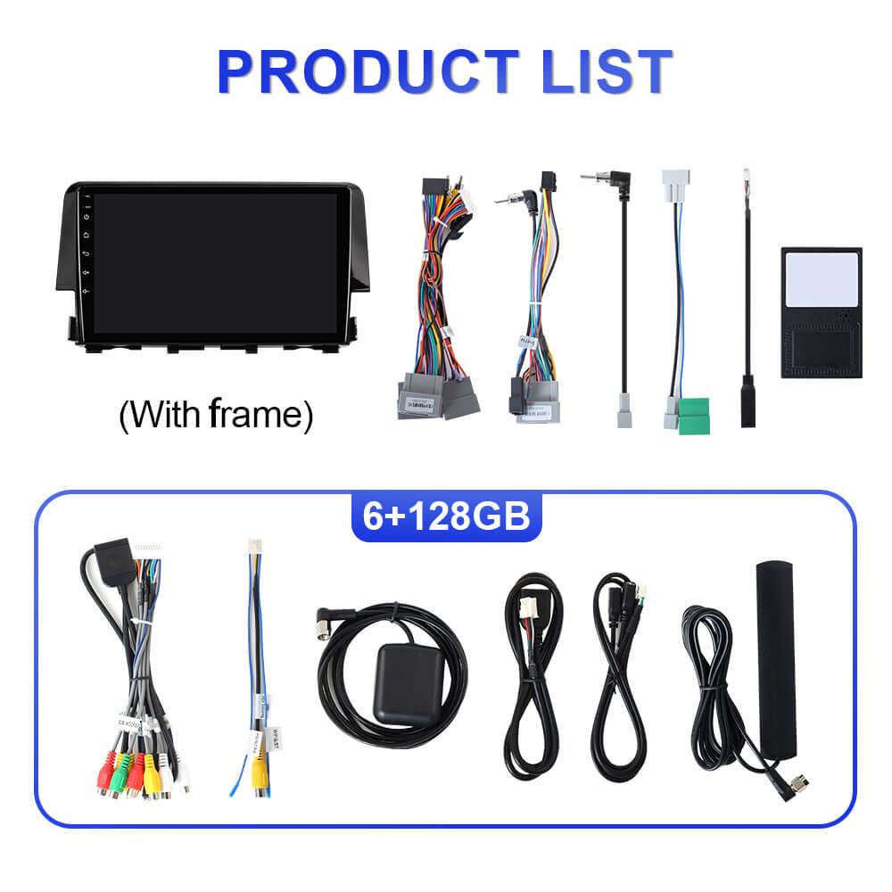 For Honda Civic 10th 2016-2020 Upgrade from T72 - T75 Android 14 UIS7865 Car Radio