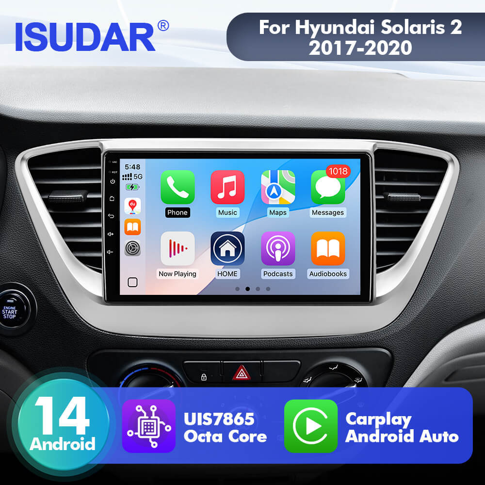 Upgrade from T72 - T75 series Android 14 UIS7865 Car Radio For Hyundai Solaris 2 2017-2020