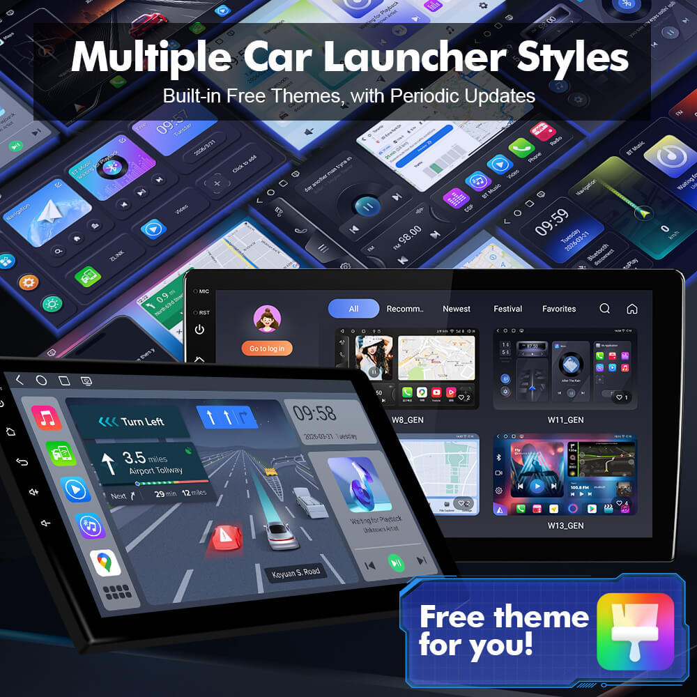 Q74X Qualcomm Android 13 For Universal screen 9" 10"  Theme Car Stereo