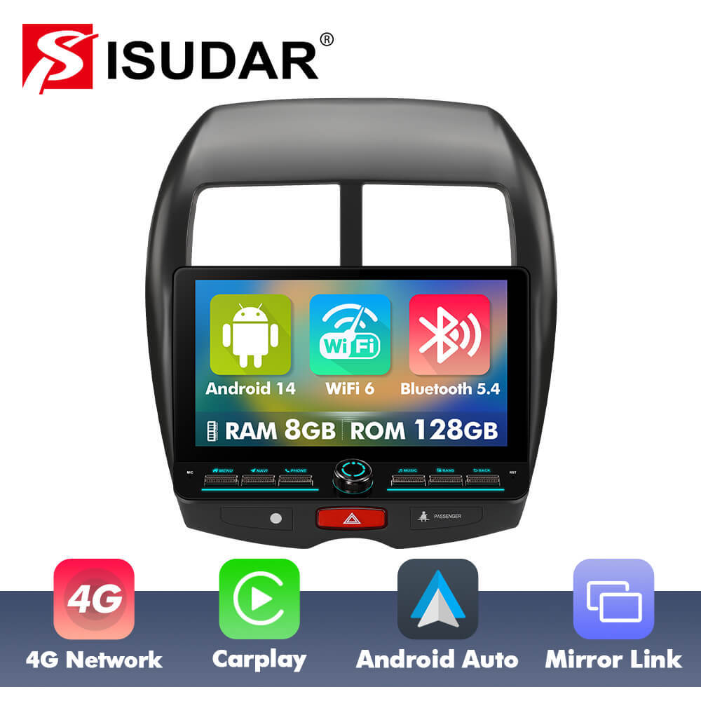 T10C/T10M/T75X For Mitsubishi ASX 2010-2016 Androd 14 10inch Button Touch Screen Car Radio