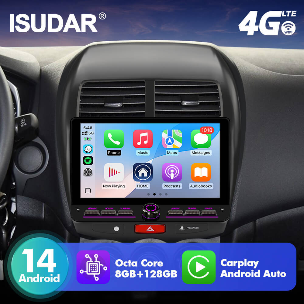 T10C/T10M/T75X For Mitsubishi ASX 2010-2016 Androd 14 10inch Button Touch Screen Car Radio