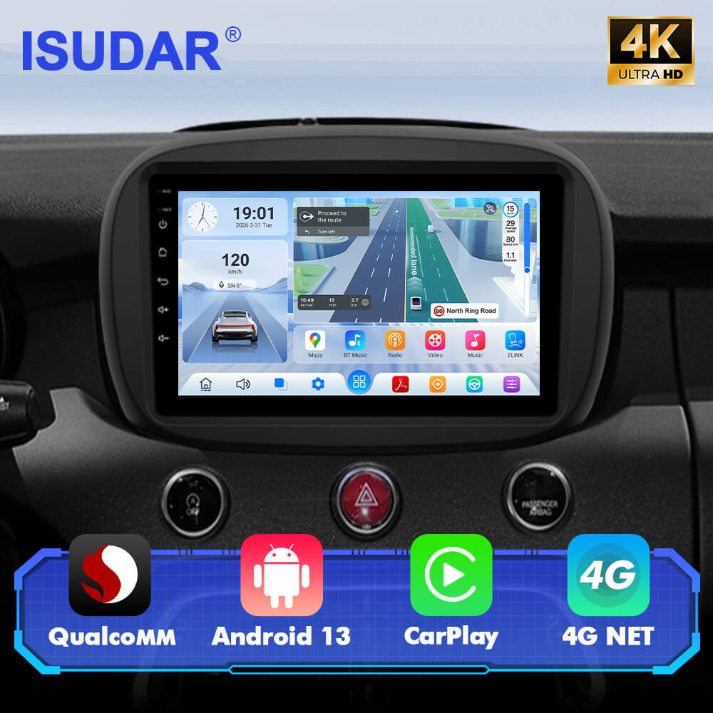 Q74X Qualcomm Android 13 Cat Stereo 9" For Fiat 500X 2014-2019