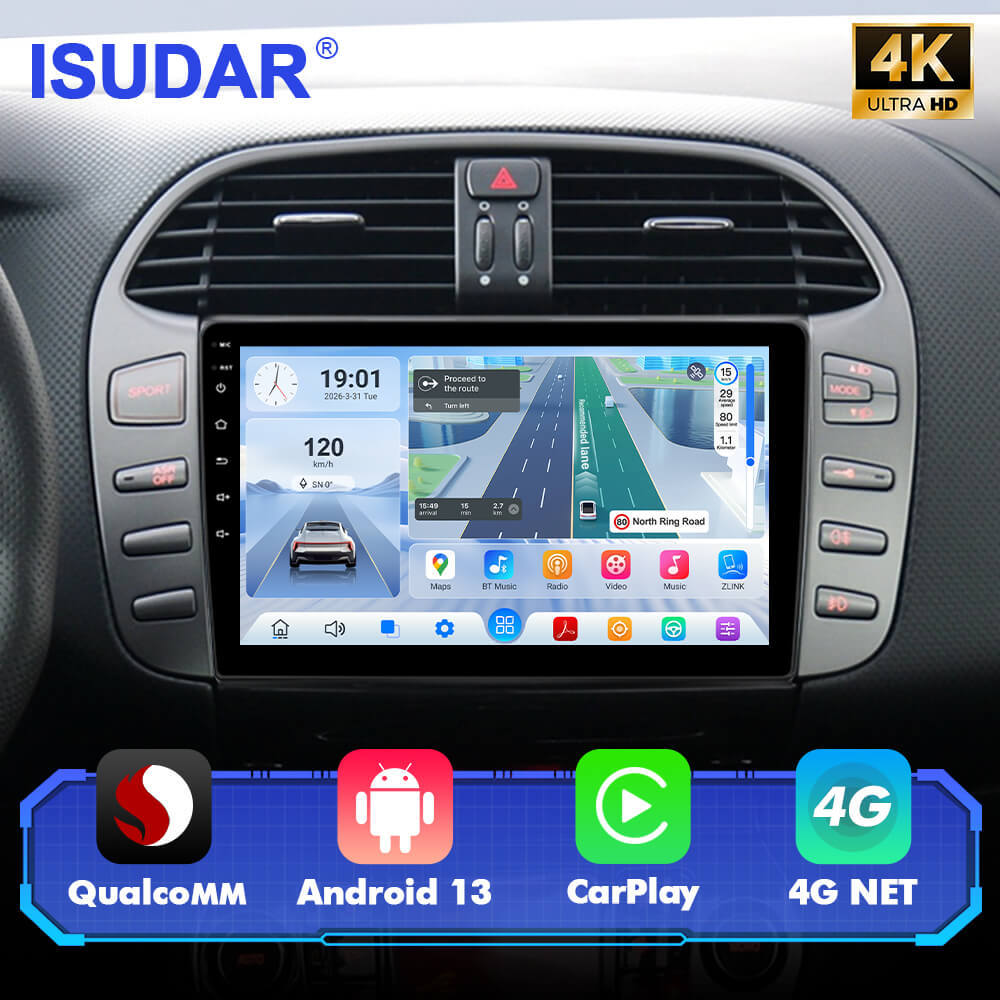 Q74X Qualcomm Android 13 Cat Stereo 9" For Fiat Bravo 2007-2012