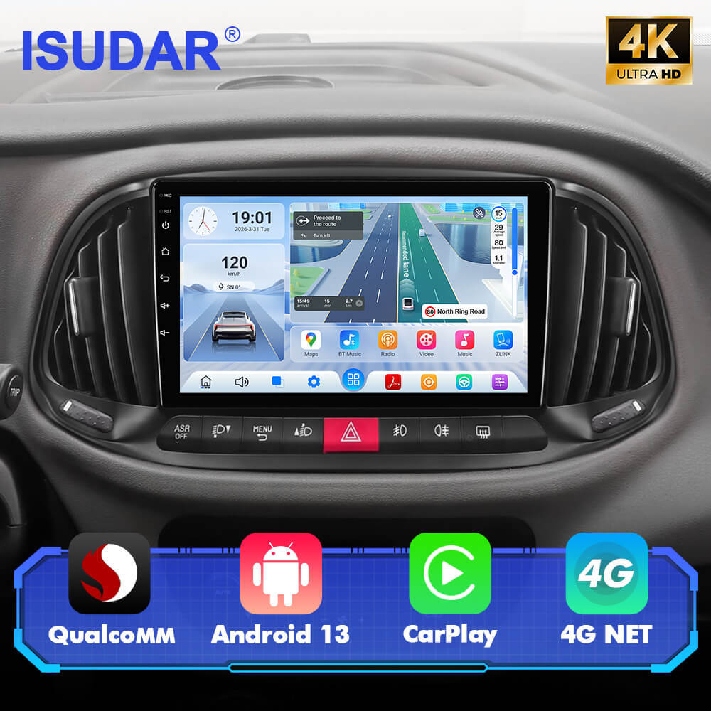 Q74X Qualcomm Android 13 Cat Stereo 9"  For Fiat Doblo 2015-