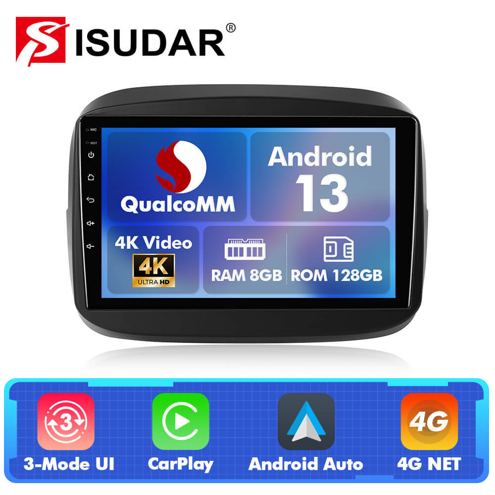 Q74X Qualcomm Android 13 Cat Stereo 9"  For Fiat Mobi 2016-2024