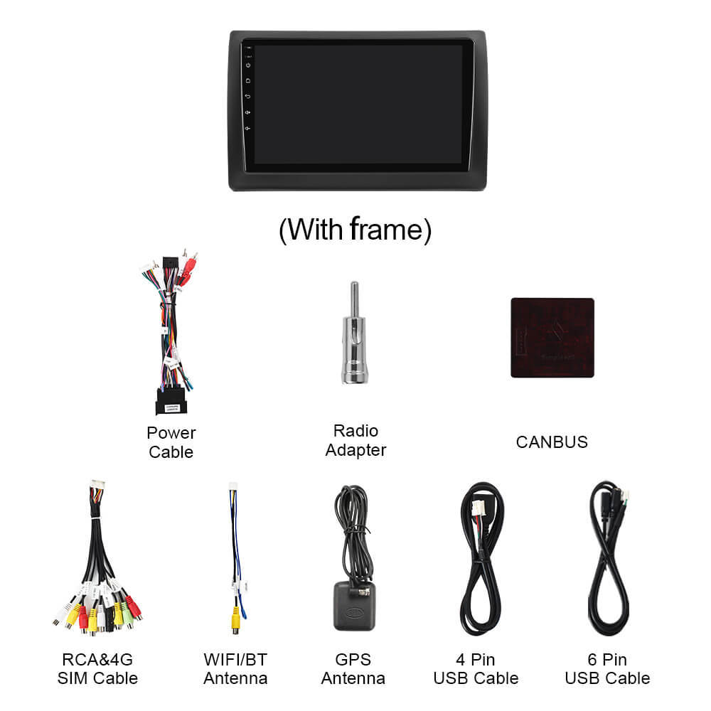 Q74X Qualcomm Android 13 Cat Stereo 9" For Fiat Stilo 2002-2010