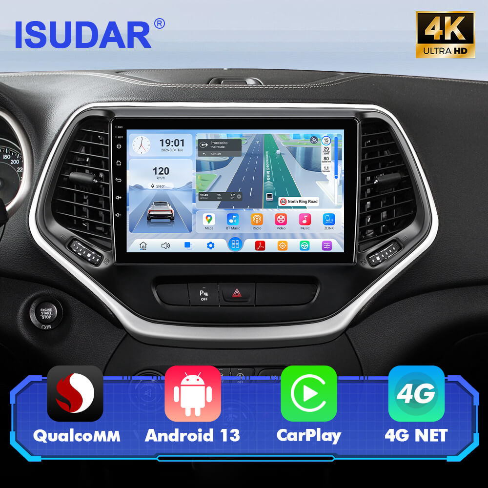 Q74X Qualcomm Android 13 Cat Stereo 10" For Cherokee 5 KL 2014-2018