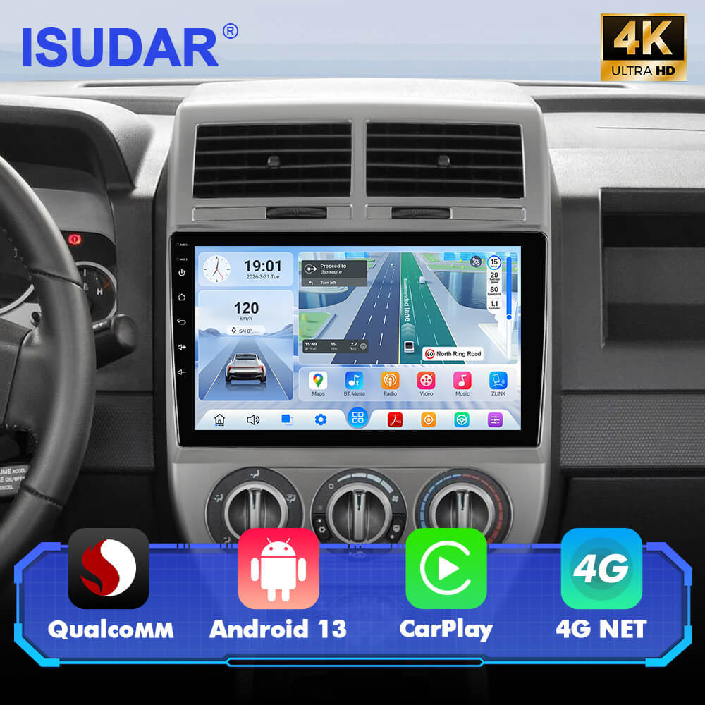 Q74X Qualcomm Android 13 Cat Stereo 10" For Compass Patriot 2007-2009