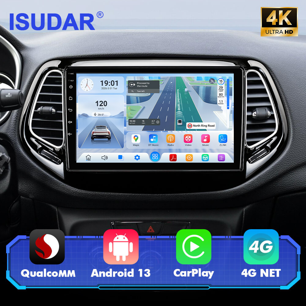 Q74X Qualcomm Android 13 Cat Stereo 10" For Jeep Compass 2 MP 2016-2019