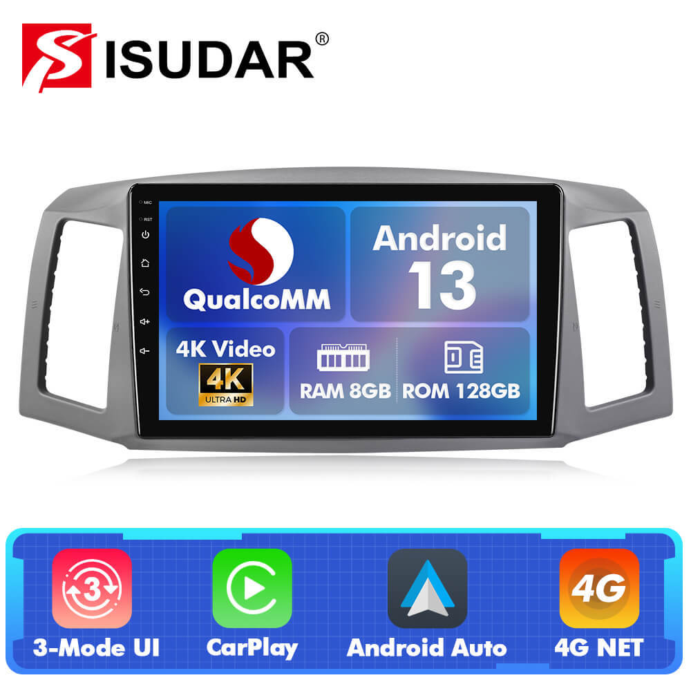 Q74X Qualcomm Android 13 Cat Stereo 10" For Jeep Grand Cherokee 2004-2007
