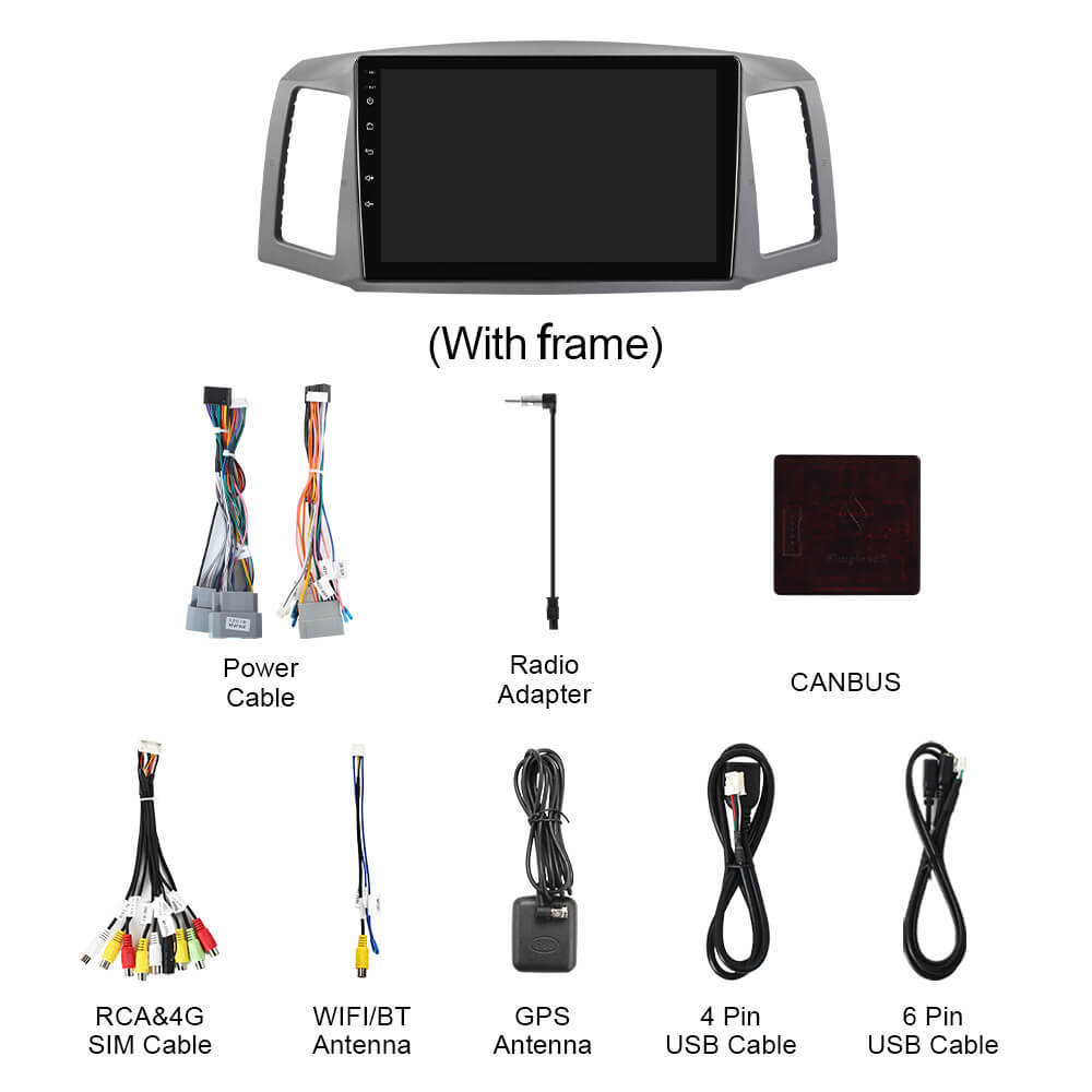 Q74X Qualcomm Android 13 Cat Stereo 10" For Jeep Grand Cherokee 2004-2007