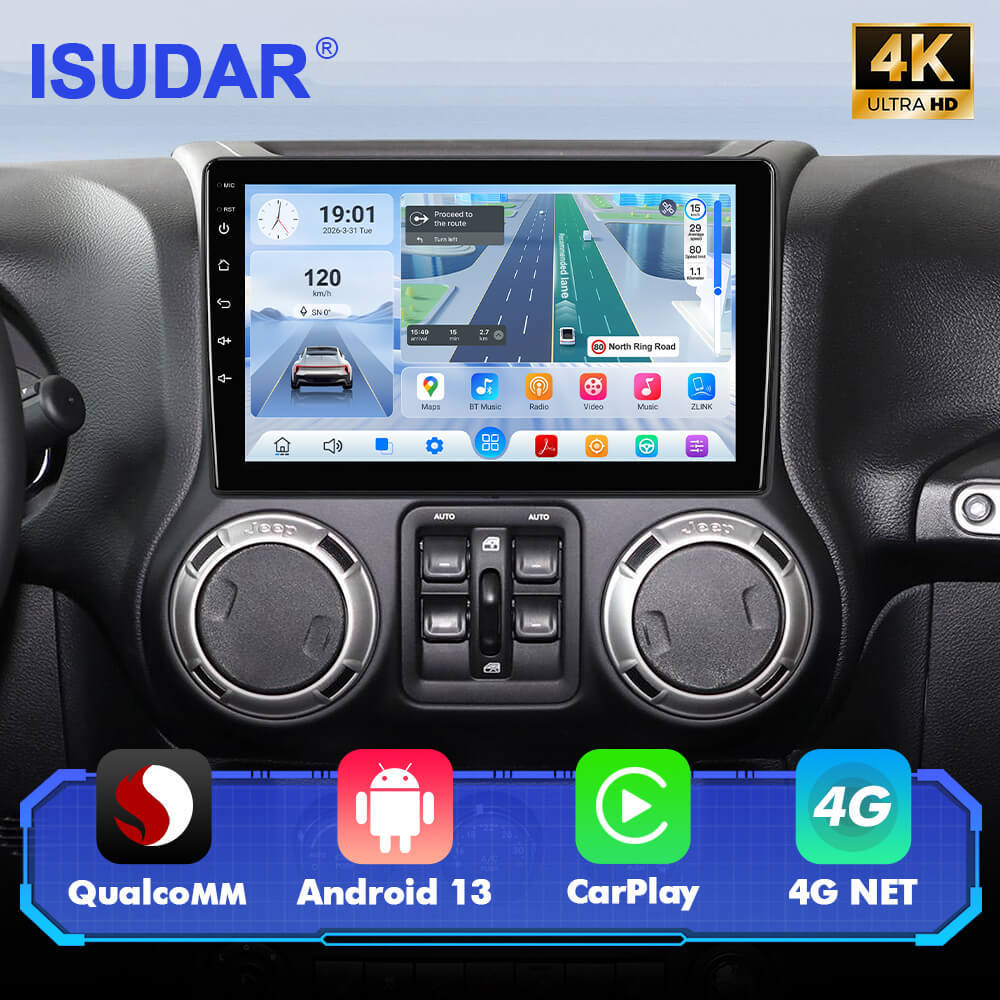 Q74X Qualcomm Android 13 Cat Stereo 10" For Jeep Wrangler 2007-2018