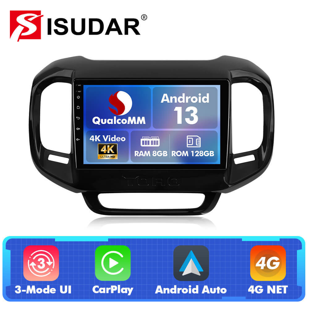 Q74X Qualcomm Android 13 Cat Stereo 9" For Fiat Toro 2017-