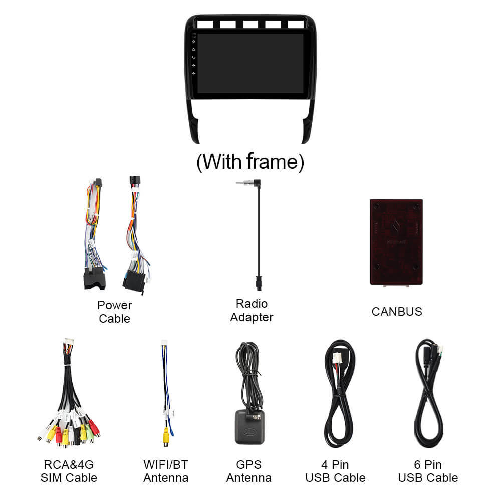 Q74 Qualcomm Android 13 For Porsche Cayenne 2003-2010 9" Car Stereo