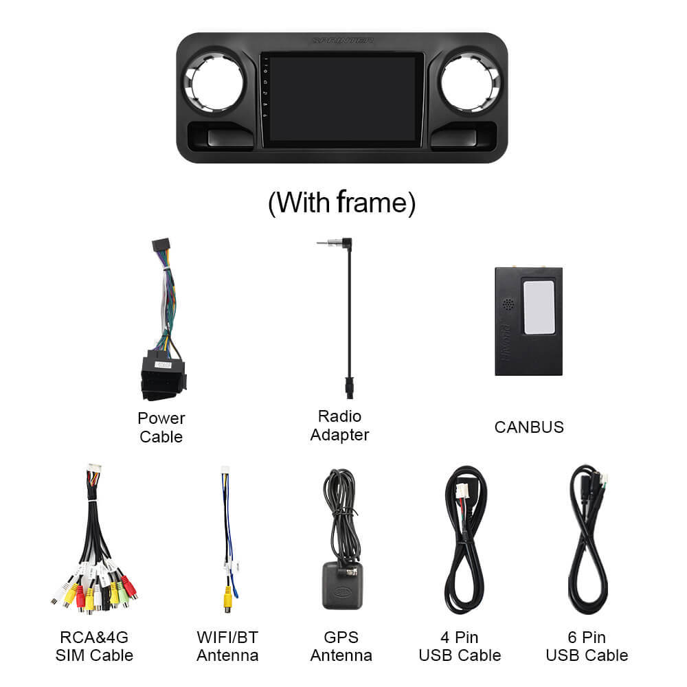 Q74X Qualcomm Android 13 Cat Stereo 10.1" For Mercedes-Benz Sprinter 2018