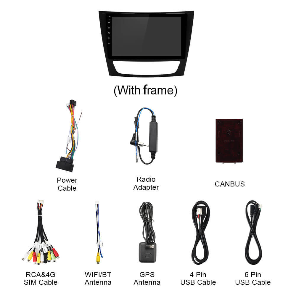 Q74X Qualcomm Android 13 Cat Stereo 9" For Mercedes-Benz E-class W211 E200 E220 E300 E350 E240 CLS 2002 - 2010