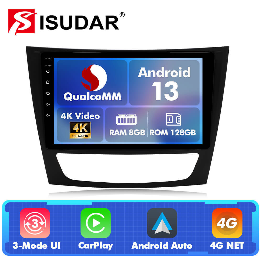 Q74X Qualcomm Android 13 Cat Stereo 9" For Mercedes-Benz E-class W211 E200 E220 E300 E350 E240 CLS 2002 - 2010