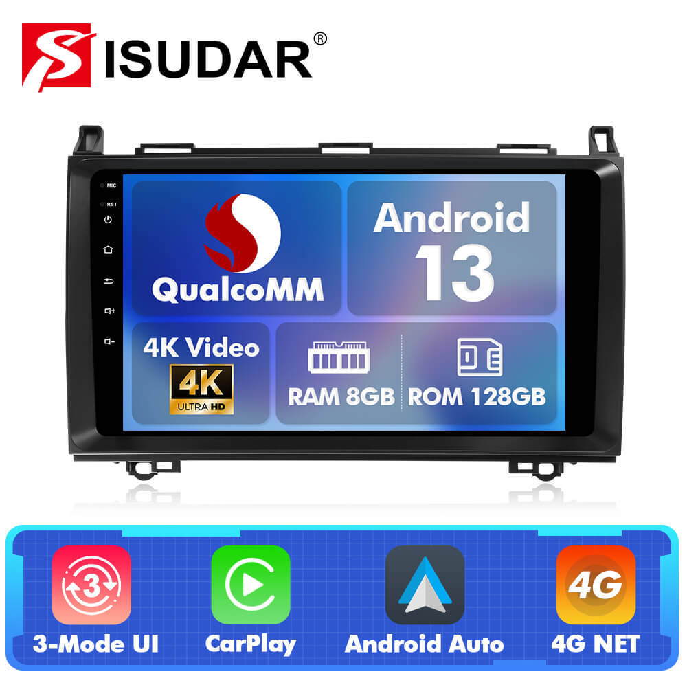 Q74X Qualcomm Android 13 Cat Stereo 9" For Mercedes-Benz Sprinter/B200/Viano/A-Class/B-Class