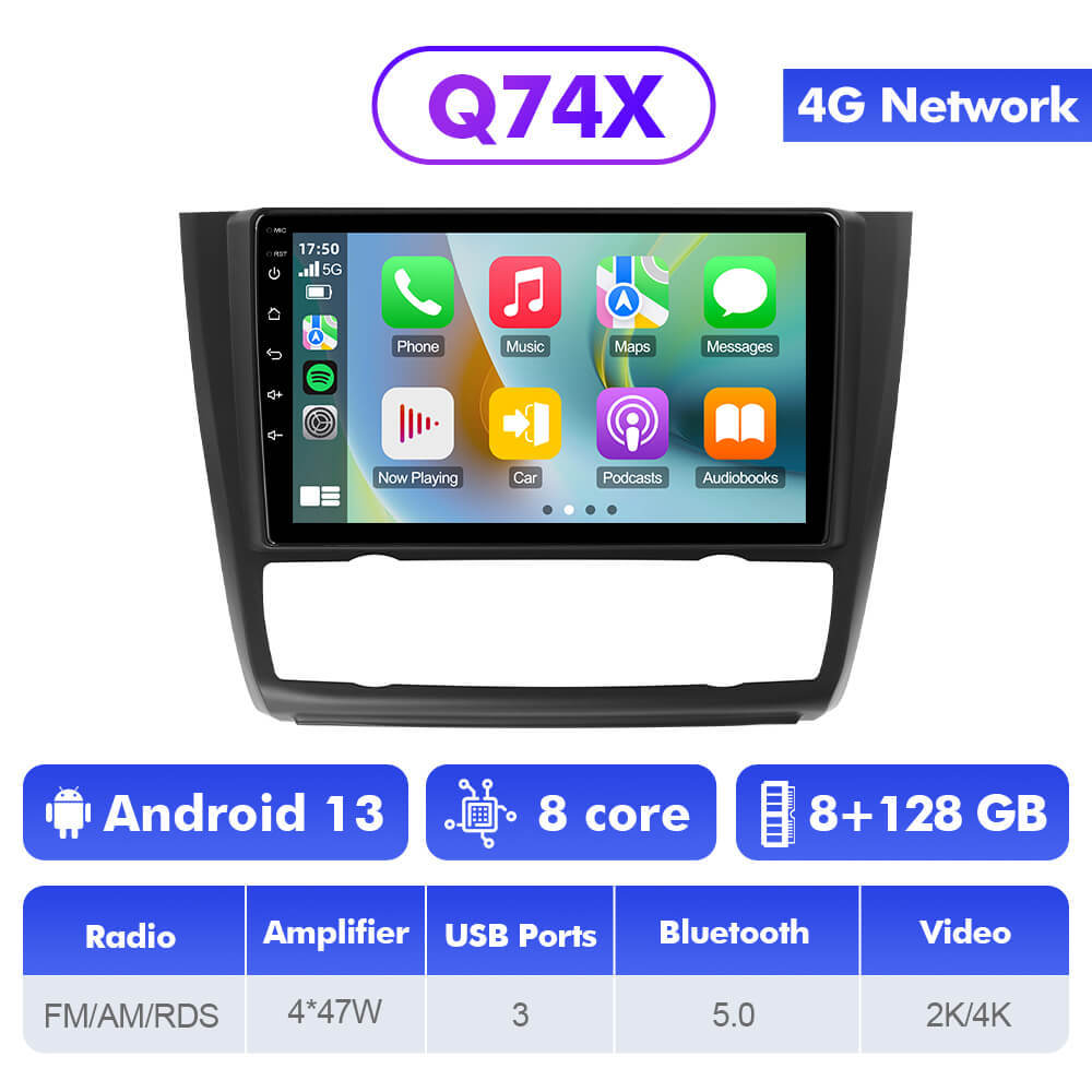 Q74X Qualcomm Android 13 Cat Stereo 10.1" For BMW 1 Series E81
