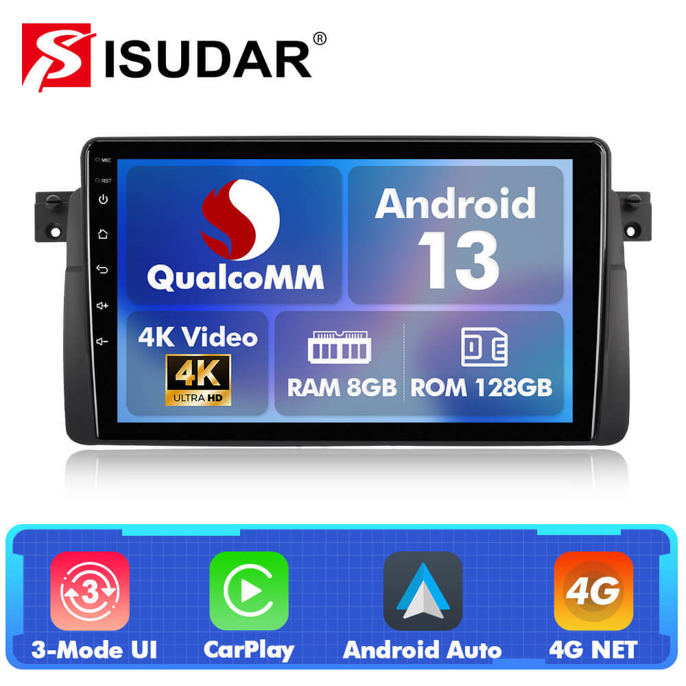 Q74X Qualcomm Android 13 Cat Stereo 10.1" For BMW 3 Series E46 M3 1998-2005