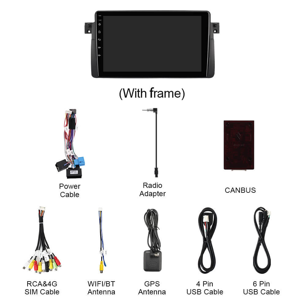Q74X Qualcomm Android 13 Cat Stereo 10.1" For BMW 3 Series E46 M3 1998-2005