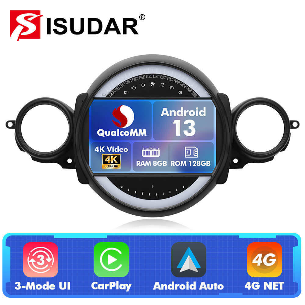 Q74X Qualcomm Android 13 Cat Stereo 10.1" For BMW Mini Cooper 2007-2013
