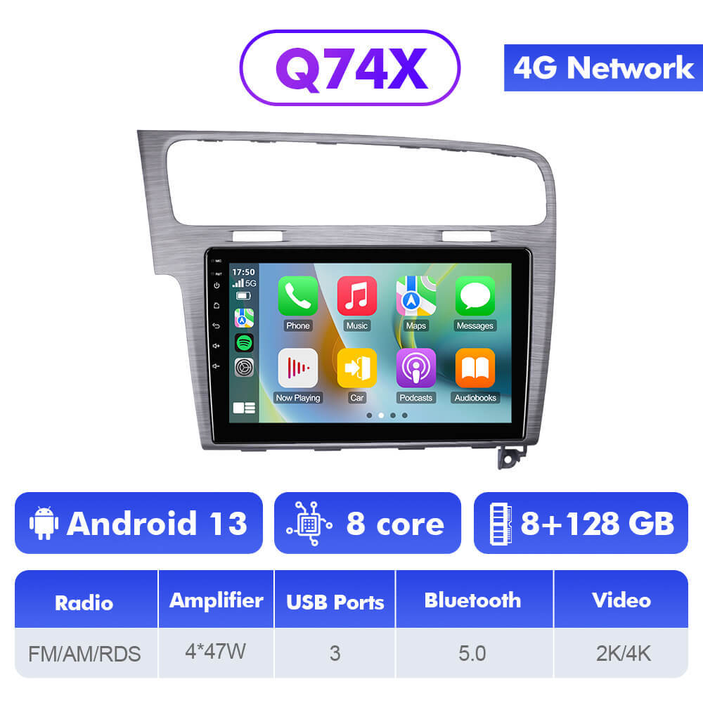 Q74 Qualcomm Android 13 For VW Golf 7 2013-2019 Left Driving 10" Car Radio