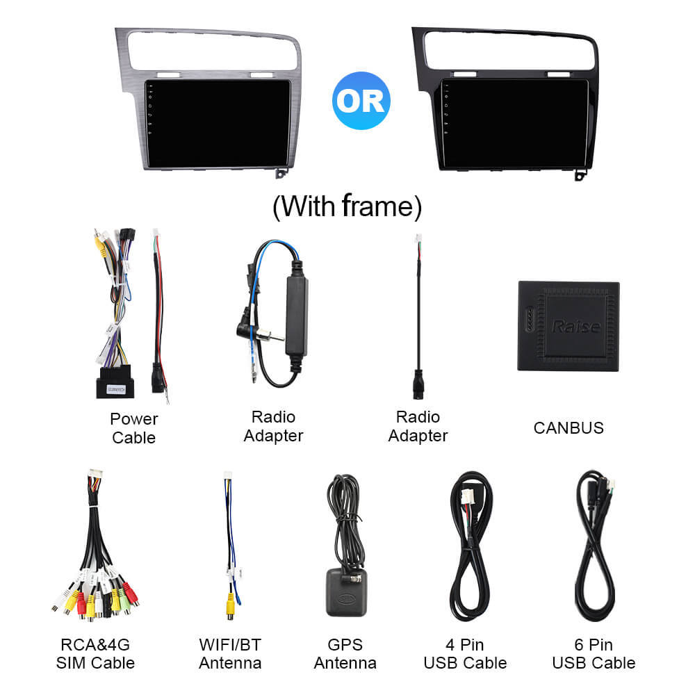 Q74 Qualcomm Android 13 For VW Golf 7 2013-2019 Left Driving 10" Car Radio