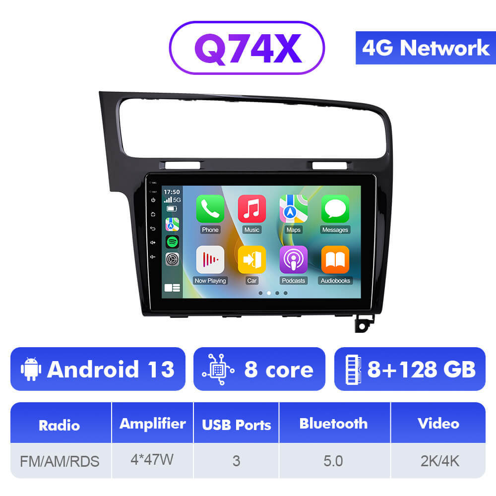 Q74 Qualcomm Android 13 For VW Golf 7 2013-2019 Left Driving 10" Car Radio