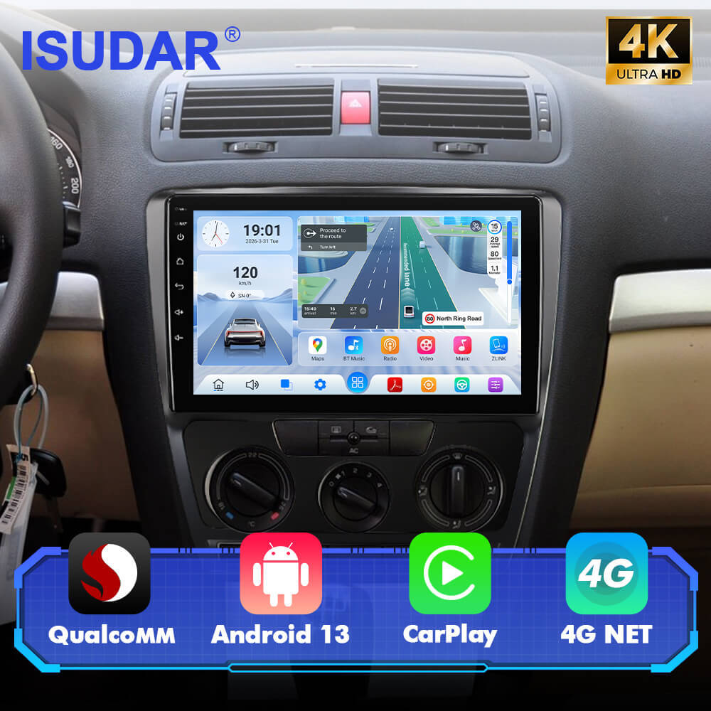 Q74 Qualcomm Android 13 For Skoda Octavia A5 2007-2014 10" Car Radio