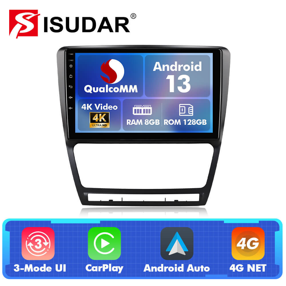 Q74 Qualcomm Android 13 For Skoda Octavia A5 2007-2014 10" Car Radio