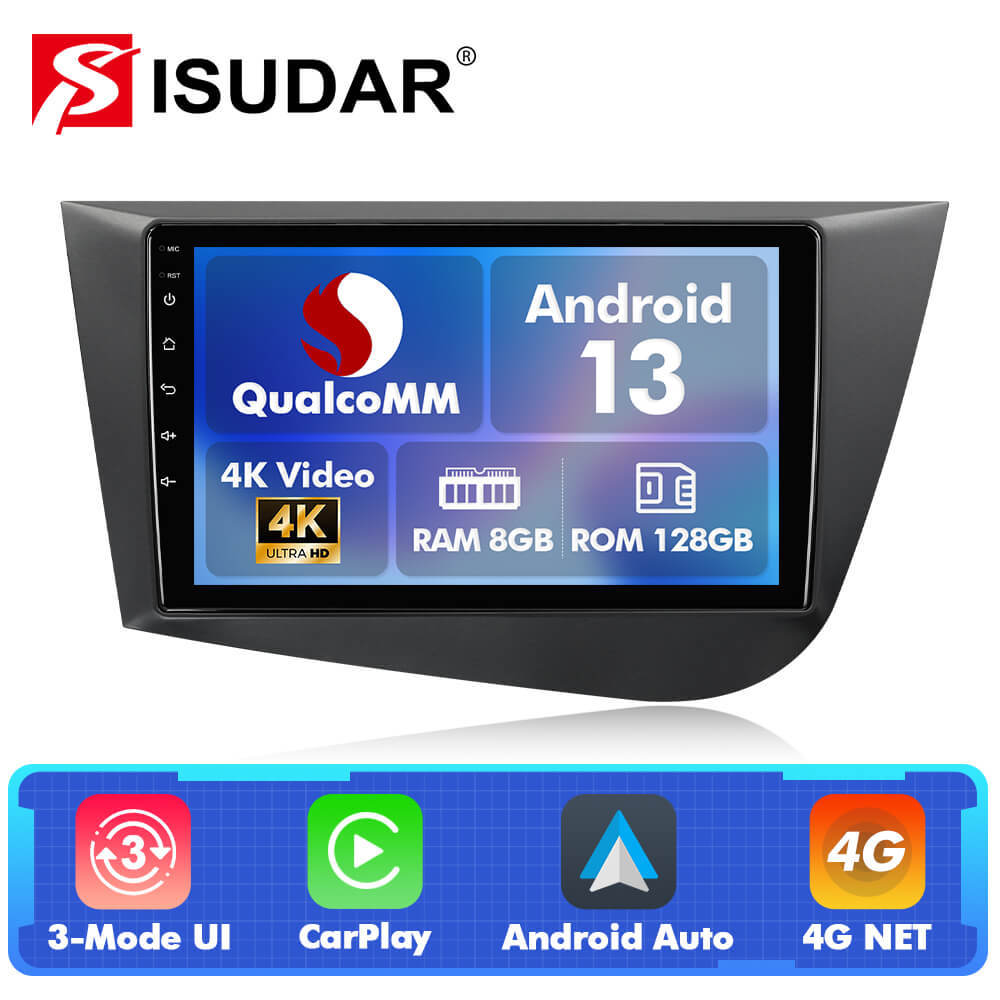Q74 Qualcomm Android 13 For Volkswagen Seat LEON 2005-2012 9" Car Radio