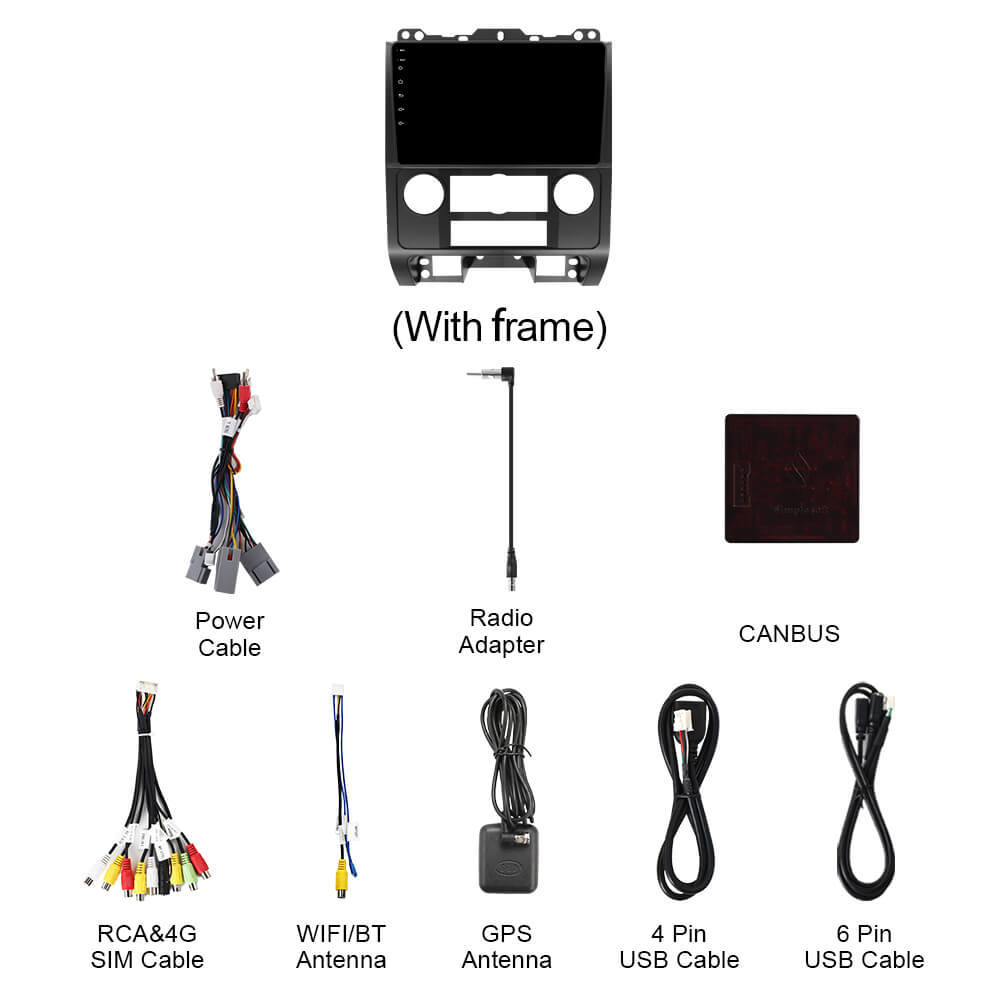 Q74 Qualcomm Android 13 For Ford Escape 2008-2011 9" Car Radio
