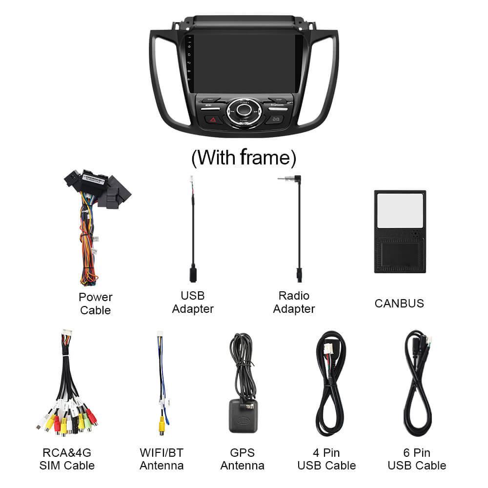 Q74 Qualcomm Android 13 For Ford Escape 2013-2016 9" Car Radio