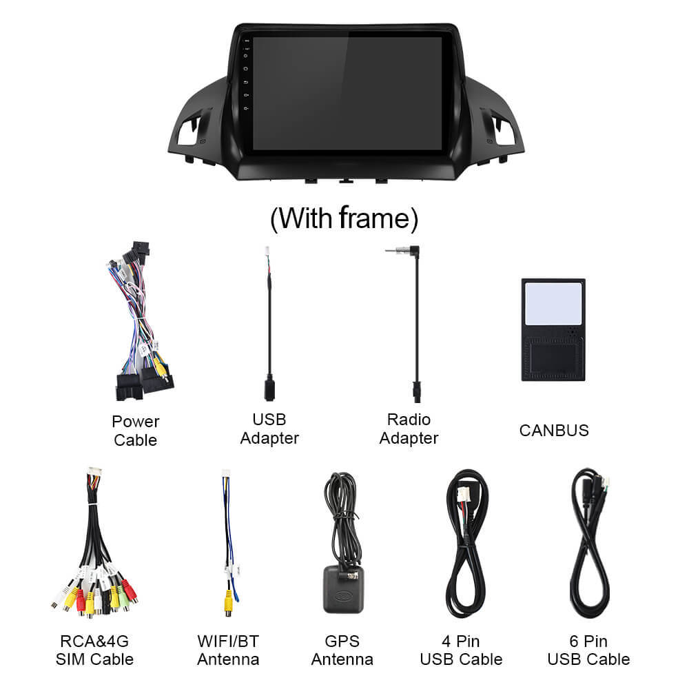 Q74 Qualcomm Android 13 For Ford Escape 2013-2016 9" Car Radio