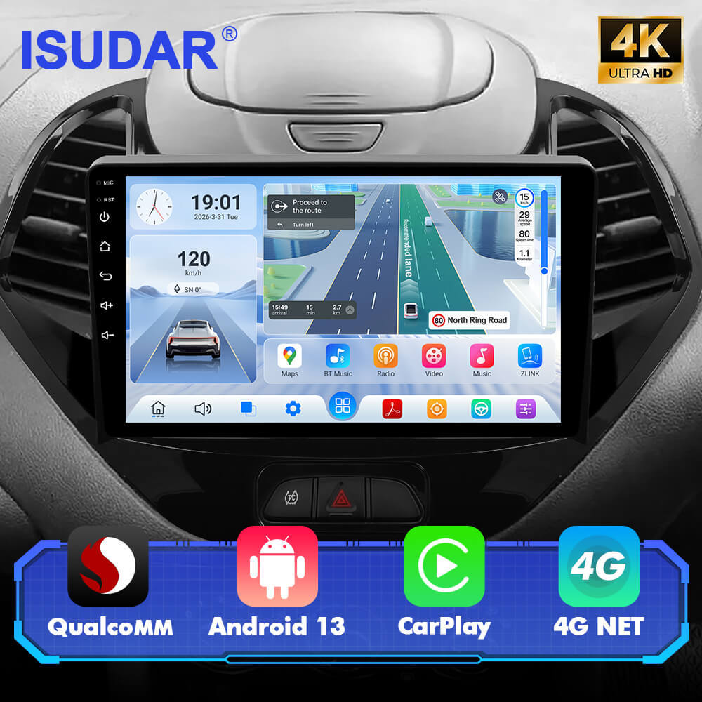 Q74 Qualcomm Android 13 For Ford Figo 2015-2018 9" Car Radio
