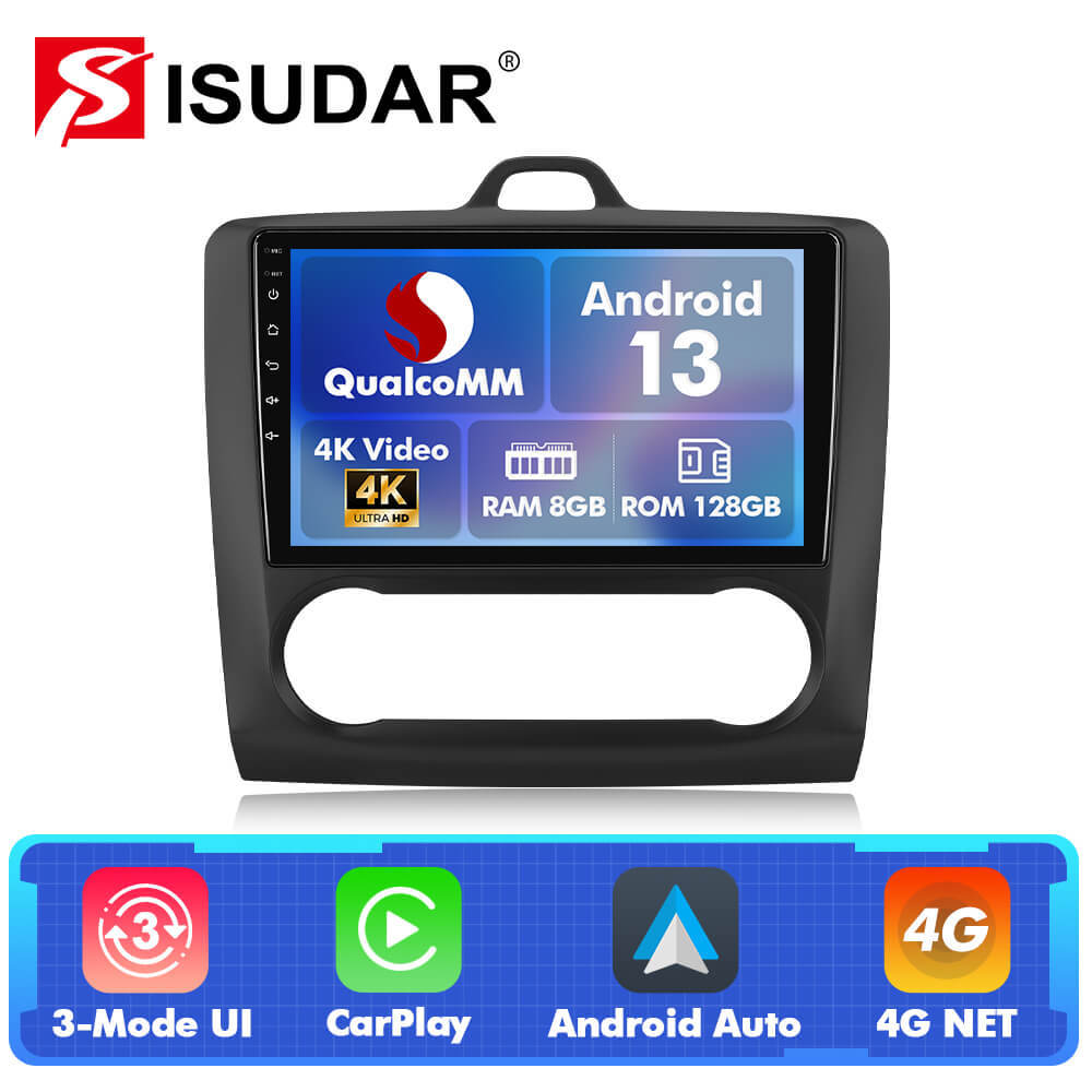 Q74 Qualcomm Android 13 For Ford Focus 2 Mk 2 2004-2011 9" Car Radio - Auto AC