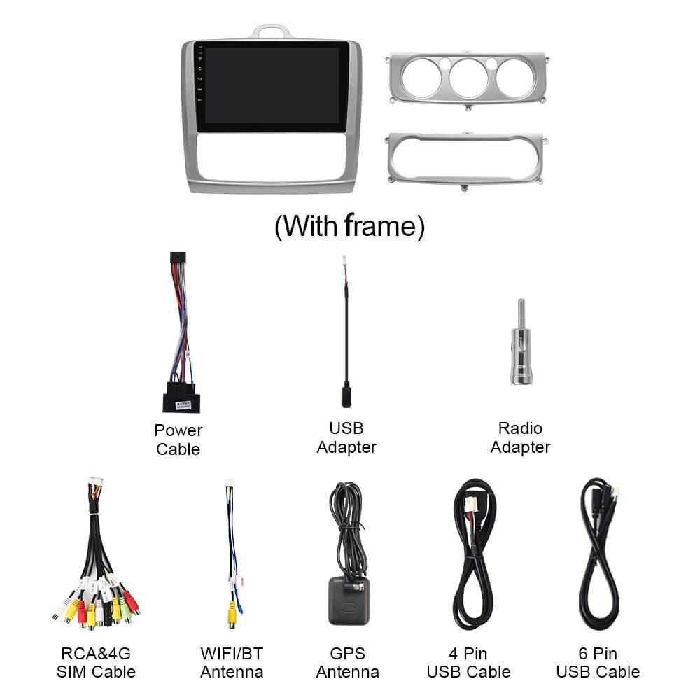 Q74 Qualcomm Android 13 For Ford Focus 2 Mk 2 2004-2011 9" Car Radio