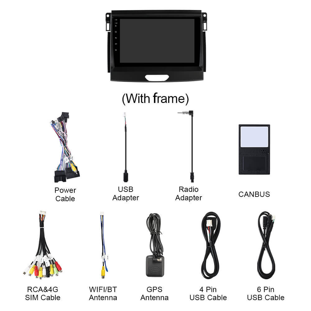Q74 Qualcomm Android 13 For Ford Ranger 2015 - 2020 9" Car Radio