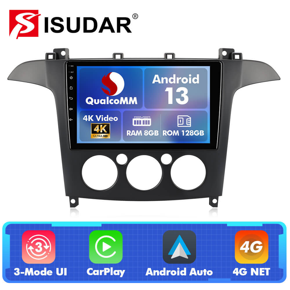 Q74 Qualcomm Android 13 For Ford S-Max S Max 2006-2015 9" Car Radio