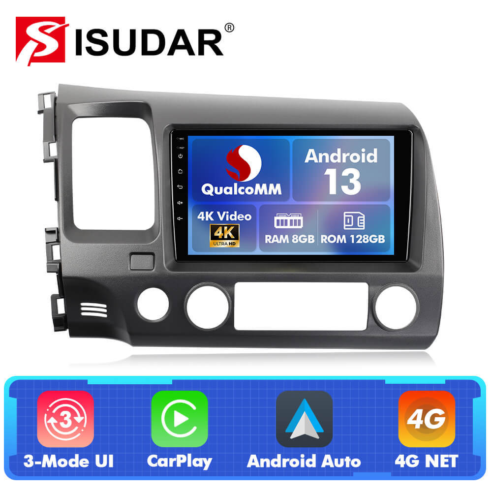 Q74 Qualcomm Android 13 For Honda Civic 2006-2012 9" Car Radio