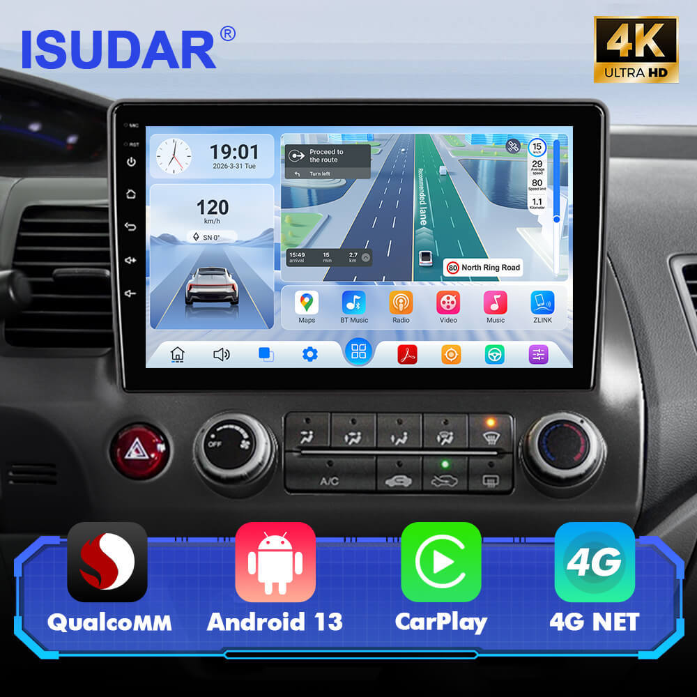 For Civic/Honda 2006-2012 Q74 Qualcomm Android 13 10.1"  Car Radio