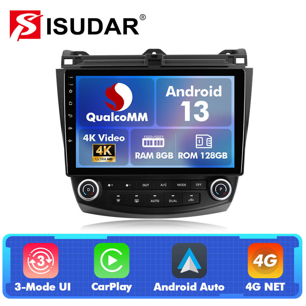 For Honda Accord 7 2003-2007 Q74 Qualcomm Android 13 10.1" Car Radio