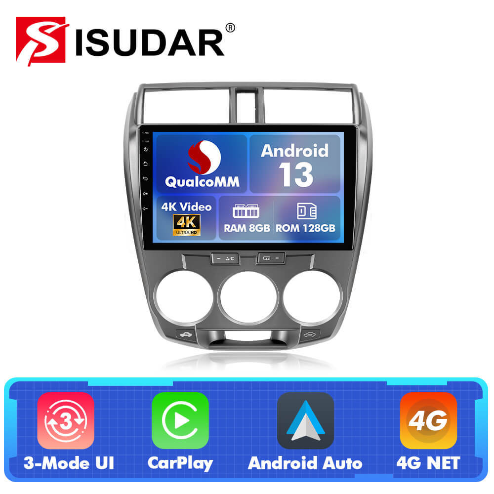 For Honda City 2008-2013 Q74 Qualcomm Android 13 10" Car Radio