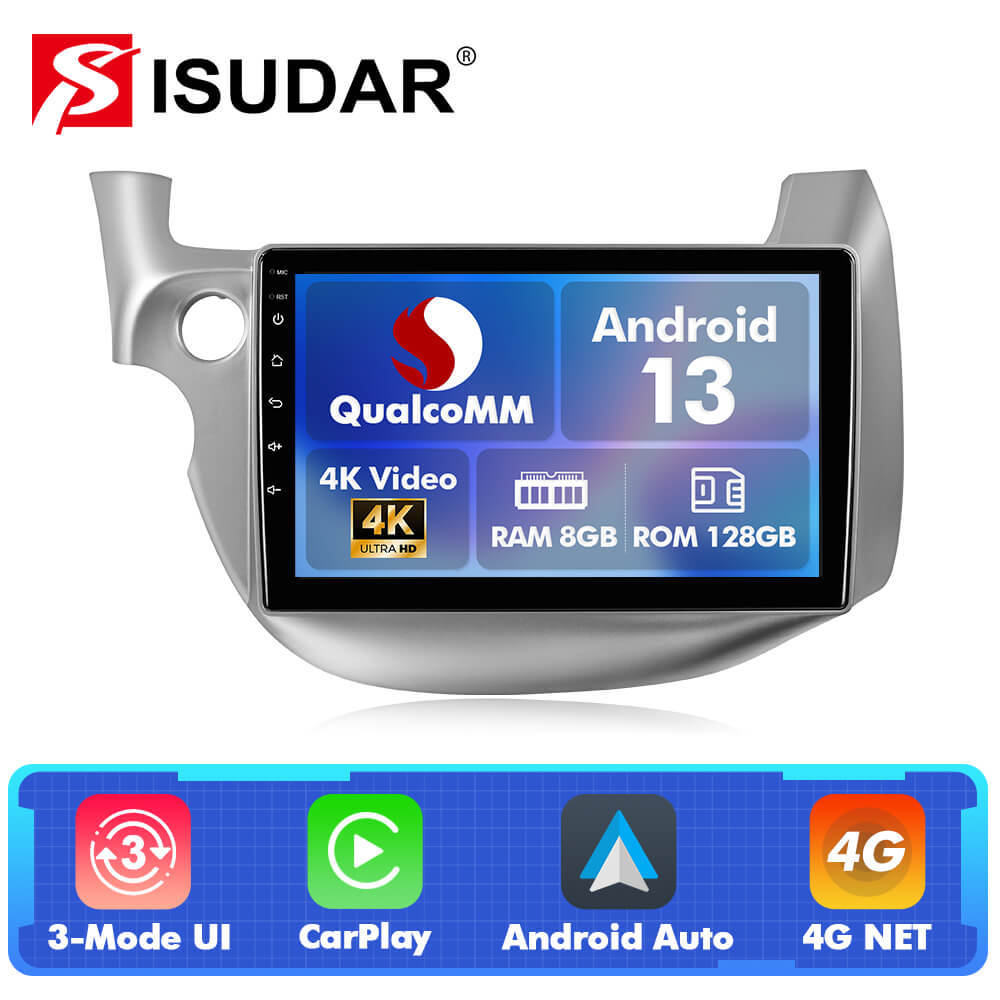 For Honda Fit 2007-2014 LHD Q74 Qualcomm Android 13 10" Car Radio