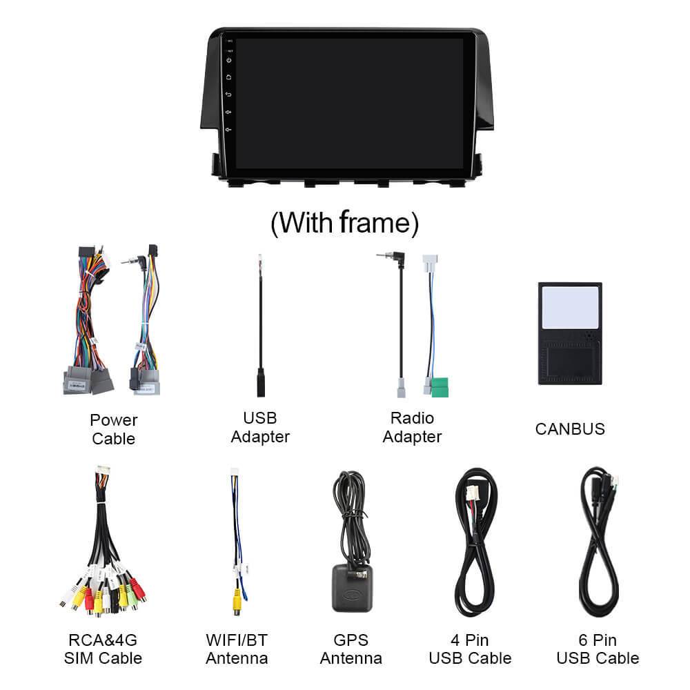 Q74 Qualcomm Android 13 For Honda Civic 10th 2016-2020 9" Car Radio