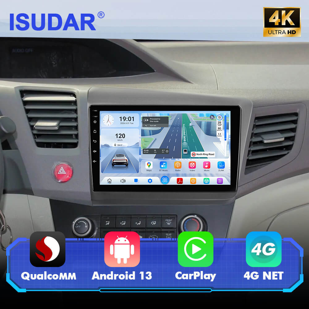 Q74 Qualcomm Android 13 For Honda Civic 2012-2015  9" Car Radio